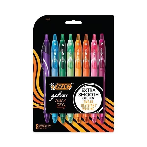 Gelocity Quick Dry Retractable Gel, PK8, Bic, Mfr#: RGLCGAP81-AST